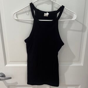 Nikibiki Black Highneck Ribbed Tank